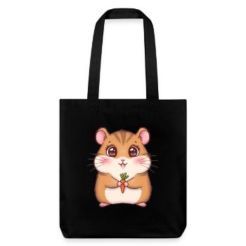 Animal Cartoon Hamster - Stanley/Stella Heavyweight Recycled Tote Bag - black - Front