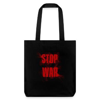 STOP WAR – NO WAR - PEACE - Stanley/Stella Heavyweight Recycled Tote Bag - black - Front