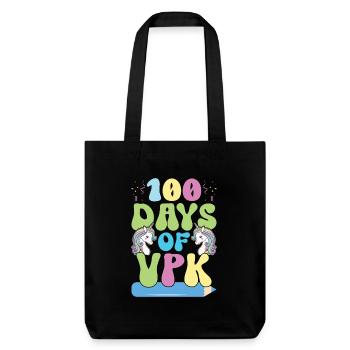100 days Vpk - Stanley/Stella Heavyweight Recycled Tote Bag - black - Front