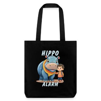 ALARME HIPPOPOTAME ENFANT - Tote bag épais recyclé Stanley/Stella - noir - Devant
