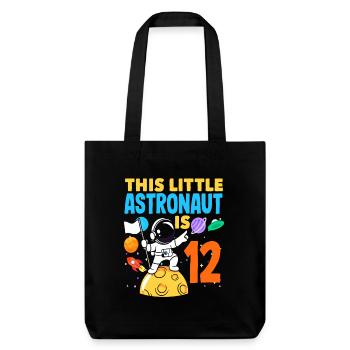 Ce petit astronaute aura 12 ans - Tote bag épais recyclé Stanley/Stella - noir - Devant