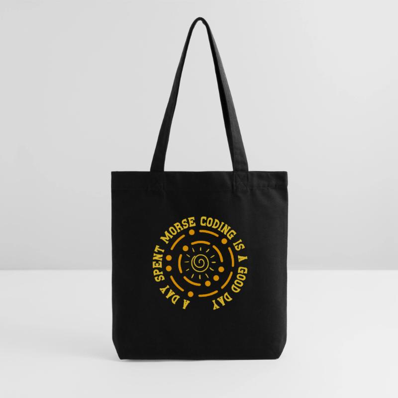 Morsecode Code Morse Une journée passée à coder Morse Tote bag épais recyclé Stanley/Stella