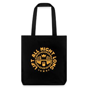 Fitness Motivation Bodybuilder Lift Toute la nuit - Tote bag épais recyclé Stanley/Stella - noir - Devant