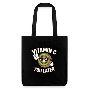 Drôle de kiwi Vitamine C Fruit - Tote bag épais recyclé Stanley/Stella - noir - Devant