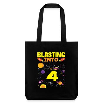 Lancement de la fusée pour son quatrième anniversaire - Tote bag épais recyclé Stanley/Stella - noir - Devant