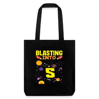 Rocket Adventure Blasting Into 5 - Stanley/Stella Heavyweight Recycled Tote Bag - black - Front