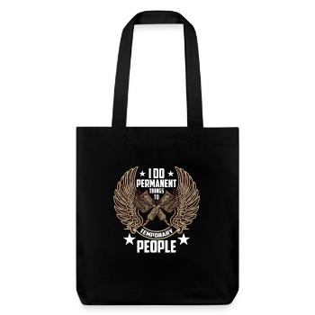 Tatoueur Je fais des choses permanentes Amateur de tatouage - Tote bag épais recyclé Stanley/Stella - noir - Devant