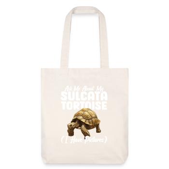 Posez-moi des questions sur ma tortue sulcata - Tote bag épais recyclé Stanley/Stella - blanc cassé - Devant