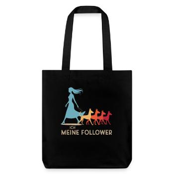 Ich & meine Follower – Hundehumor Design - Stanley/Stella recycelter Heavyweight Stoffbeutel - Schwarz - Vorne
