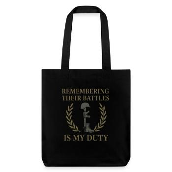 Recherche Guerre - Tote bag épais recyclé Stanley/Stella - noir - Devant