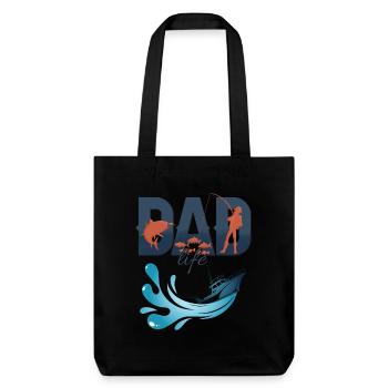 Dad Life Fishing Tee Perfect for Fisherman Dads - Stanley/Stella Heavyweight Recycled Tote Bag - black - Front