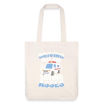 Driving Fast And Saving Asses Rescue Service Humor - Stanley/Stella Heavyweight Recycled Tote Bag - natural white - Front