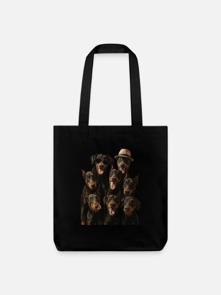 Dobermann - Stanley/Stella recycelter Heavyweight Stoffbeutel - Schwarz