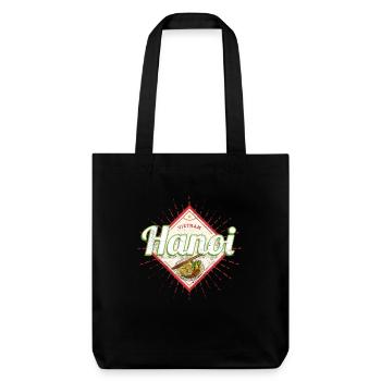 Hanoi City Vietnam Pho Noodle Soup Souvenir - Stanley/Stella Heavyweight Recycled Tote Bag - black - Front