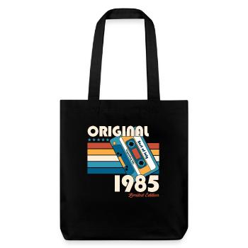 40. Geburtstag Original Kassette Juli Jahrgang 85 - Stanley/Stella recycelter Heavyweight Stoffbeutel - Schwarz - Vorne