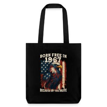 Born Free in 1967 – 58 Years of American Soulfire - Stanley/Stella Heavyweight Recycled Tote Bag - black - Front