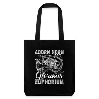 Baritone Player Adorn Horn Glorious Euphonium - Stanley/Stella Heavyweight Recycled Tote Bag - black - Front