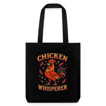 Chuchoteur de poulet - Style de ferme coquine - Tote bag épais recyclé Stanley/Stella - noir - Devant