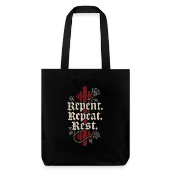Goth Gym Dark Fitness Alternatives Training Gothic - Stanley/Stella recycelter Heavyweight Stoffbeutel - Schwarz - Vorne