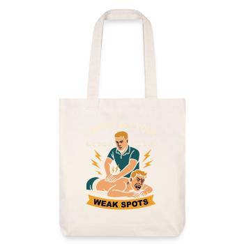 Les kinésithérapeutes connaissent tous leurs points faibles - Tote bag épais recyclé Stanley/Stella - blanc cassé - Devant