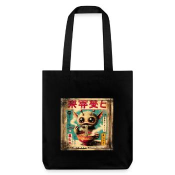 Alien Ramen Grunge Poster Style - Tote bag épais recyclé Stanley/Stella - noir - Devant