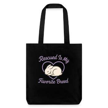 Bunny Mom Rabbit Rescue Adopt, Buy - Stanley/Stella Heavyweight Recycled Tote Bag - black - Front