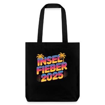 Inselfieber Malle Outfit Mallorca 2025 - Stanley/Stella recycelter Heavyweight Stoffbeutel - Schwarz - Vorne