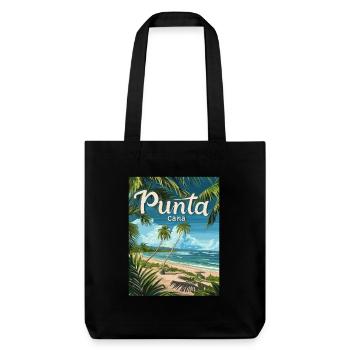Tropical Punta Cana Beach Palmiers paradisiaques - Tote bag épais recyclé Stanley/Stella - noir - Devant