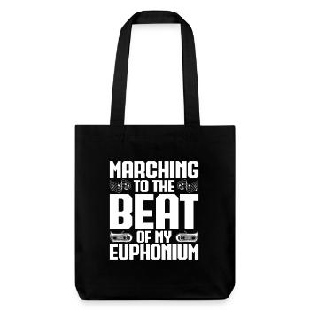 Baritone Player Marching The Beat Euphonium - Stanley/Stella Heavyweight Recycled Tote Bag - black - Front
