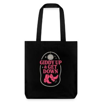 Disco Western Enterrement de vie de jeune fille - Tote bag épais recyclé Stanley/Stella - noir - Devant