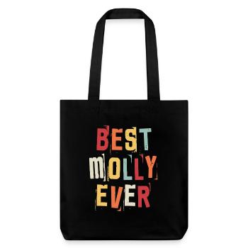 Meilleur Molly Jamais Rétro Prénom Texte Disant - Tote bag épais recyclé Stanley/Stella - noir - Devant