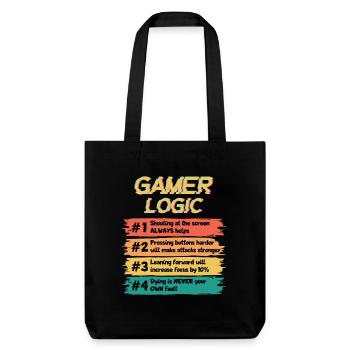 Gamer Logic Drôle Dicton Console de jeux vidéo - Tote bag épais recyclé Stanley/Stella - noir - Devant