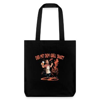 Danser avec le gril – maître du gril avec humour - Tote bag épais recyclé Stanley/Stella - noir - Devant