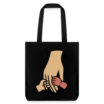 Family Baby Hands Togetherness - Stanley/Stella Heavyweight Recycled Tote Bag - black - Front