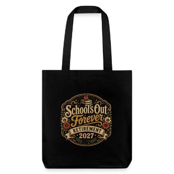Lehrer-Retreat 2027 | Schul-Finie-Humor - Stanley/Stella recycelter Heavyweight Stoffbeutel - Schwarz - Vorne