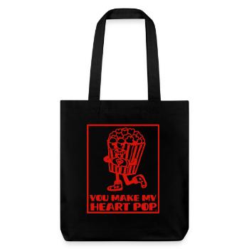 You make my heart pop - Illustration romantique - Tote bag épais recyclé Stanley/Stella - noir - Devant