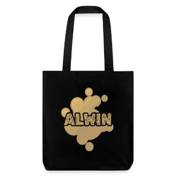 First name Alwin - Stanley/Stella Heavyweight Recycled Tote Bag - black - Front