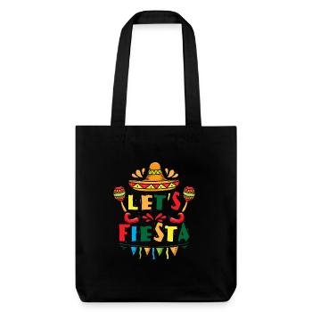 Let's Fiesta - sombrero mexican spanish holiday - Stanley/Stella recycelter Heavyweight Stoffbeutel - Schwarz - Vorne