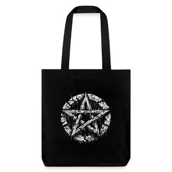 Pentagramme déchiré signe occulte - Tote bag épais recyclé Stanley/Stella - noir - Devant