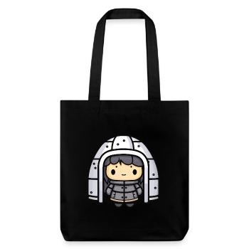 Igloo Eskimo Bande dessinée d’hiver - Tote bag épais recyclé Stanley/Stella - noir - Devant