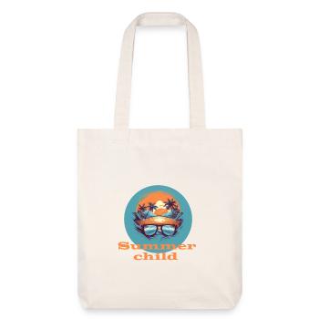 Summer child - Stanley/Stella recycelter Heavyweight Stoffbeutel - Naturweiß - Vorne