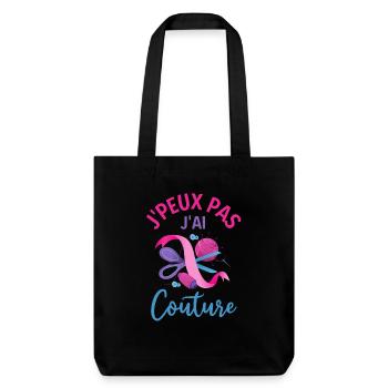 Couture coudre - Tote bag épais recyclé Stanley/Stella - noir - Devant