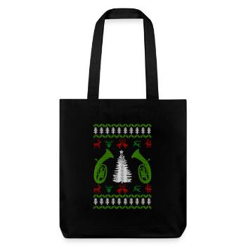 music baritone ugly christmas - Stanley/Stella Heavyweight Recycled Tote Bag - black - Front
