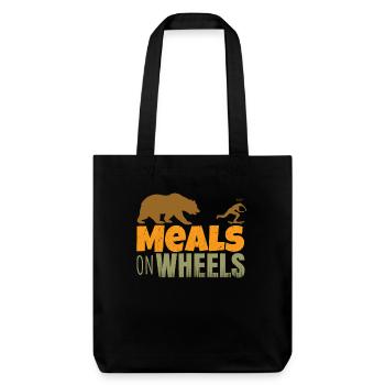 skateboard - meals on wheels - Stanley/Stella recycelter Heavyweight Stoffbeutel - Schwarz - Vorne