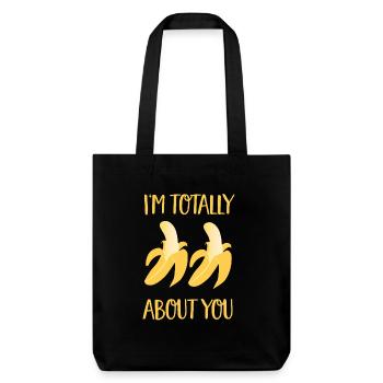 total banane - Tote bag épais recyclé Stanley/Stella - noir - Devant