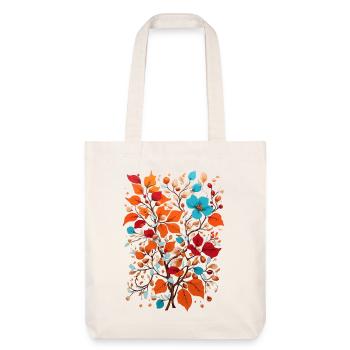 Flowers with nuts - Stanley/Stella Heavyweight Recycled Tote Bag - natural white - Front