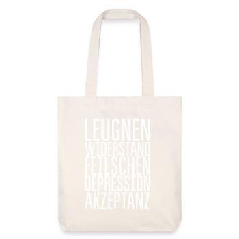 Cinq étapes du deuil - Tote bag épais recyclé Stanley/Stella - blanc cassé - Devant
