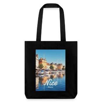 Nice Hafen von Nizza - Stanley/Stella recycelter Heavyweight Stoffbeutel - Schwarz - Vorne