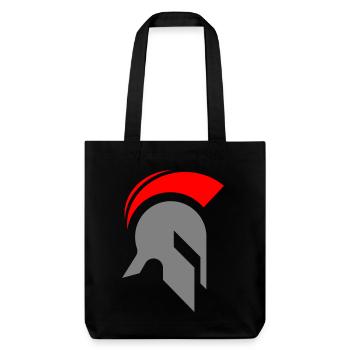 Spartanischer Helm - Stanley/Stella recycelter Heavyweight Stoffbeutel - Schwarz - Vorne