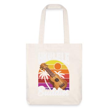 Retro Ukulele Buddies Vintage Hawaii Musiker - Stanley/Stella recycelter Heavyweight Stoffbeutel - Naturweiß - Vorne